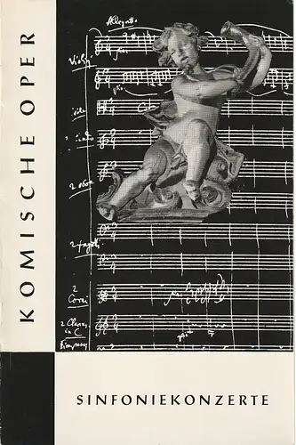 Komische Oper, Martin Vogler, Dietrich Kaufmann: Programmheft 4. SINFONIEKONZERT  DES ORCHESTERS DER  KOMISCHEN OPER 30. April 1959 Spielzeit 1958 / 59. 
