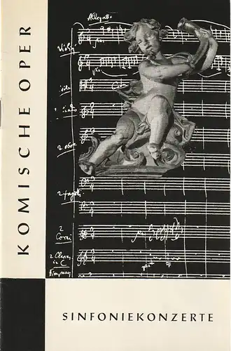 Komische Oper, Martin Vogler, Dietrich Kaufmann: Programmheft SONDERKONZERT  DES ORCHESTERS DER  KOMISCHEN OPER 8. Mai 1960 Spielzeit 1959 / 60. 