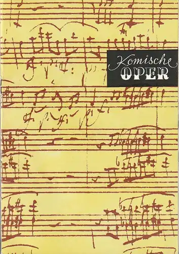 Komische Oper Berlin, Gerhard Müller  Frank Schneider, Dietrich Kaufmann: Programmheft 6. SINFONIEKONZERT  DES ORCHESTERS DER  KOMISCHEN OPER  21. April 1983 Spielzeit 1982 / 83  Johannes Brahms zum 150. Geburtstag. 