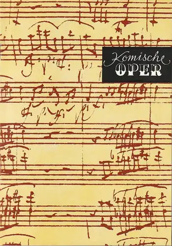 Komische Oper Berlin, Gerhard Müller, Frank Schneider, Dietrich Kaufmann: Programmheft 1. SINFONIEKONZERT DES ORCHESTERS DER  KOMISCHEN OPER 20. Oktober 1983 Spielzeit 1983 / 84. 