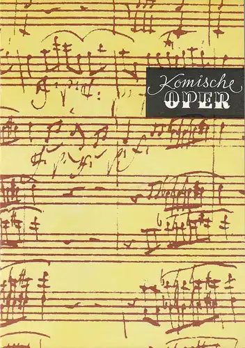 Komische Oper Berlin, Gerhard Müller, Frank Schneider, Dietrich Kaufmann: Programmheft 3. SINFONIEKONZERT DES ORCHESTERS DER  KOMISCHEN OPER 5. Januar 1984 Spielzeit 1983 / 84. 