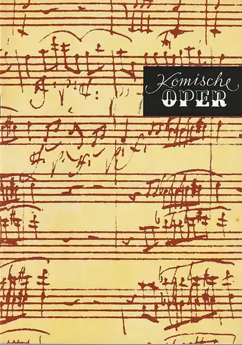 Komische Oper Berlin, Gerhard Müller, Frank Schneider, Dietrich Kaufmann: Programmheft 6. SINFONIEKONZERT DES ORCHESTERS DER  KOMISCHEN OPER 8. März 1984 Spielzeit 1983 / 84. 