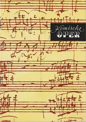 Komische Oper Berlin, Gerhard Müller, Frank Schneider, Dietrich Kaufmann: Programmheft WEIHNACHTSKONZERT CAMERATA MUSICA 21. Dezember 1984 Komische Oper Spielzeit 1984 / 85. 