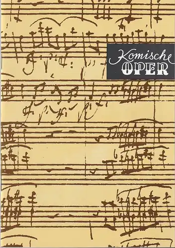 Komische Oper Berlin, Gerhard Müller: Programmheft 8. SINFONIEKONZERT 19. Mai 1994 Spielzeit 1993 / 94. 