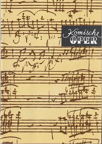 Komische Oper Berlin, Gerhard Müller: Programmheft 7. SINFONIEKONZERT 21. April 1994 Spielzeit 1993 / 94. 