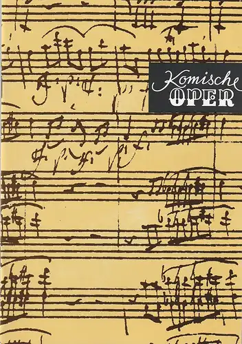 Komische Oper Berlin, Gerhard Müller: Programmheft 5. SINFONIEKONZERT 17. Februar 1994 Spielzeit 1993 / 94. 