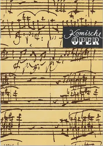 Komische Oper Berlin, Gerhard Müller: Programmheft 4. SINFONIEKONZERT 27. Januar 1994 Spielzeit 1993 / 94. 
