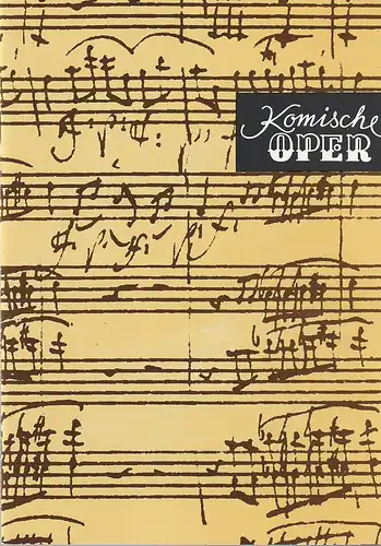 Komische Oper Berlin, Gerhard Müller: Programmheft WEIHNACHTSKONZERT 23. Dezember 1993 Spielzeit 1993 / 94. 