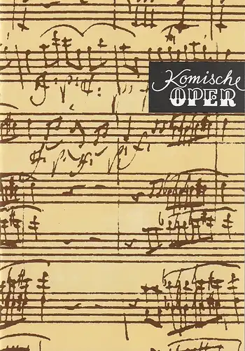 Komische Oper Berlin, Gerhard Müller: Programmheft JOHANN-STRAUß-KONZERT 30. Dezember 1993 Spielzeit 1993 / 94. 