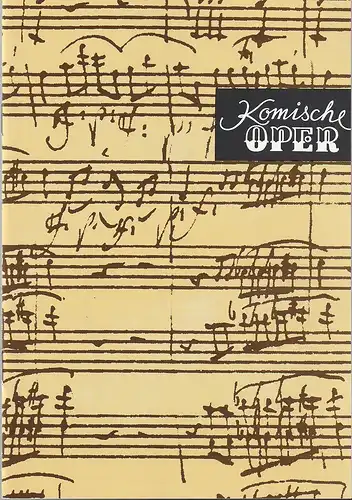 Komische Oper Berlin, Gerhard Müller: Programmheft JOHANN-STRAUß-KONZERT 1. Januar 1994 Spielzeit 1993 / 94. 