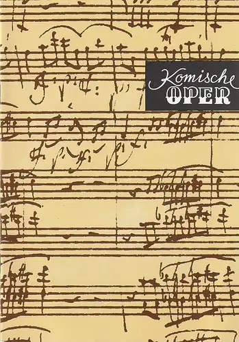 Komische Oper Berlin, Gerhard Müller: Programmheft 2. SINFONIEKONZERT 14. Oktober 1993 Spielzeit 1993 / 94. 