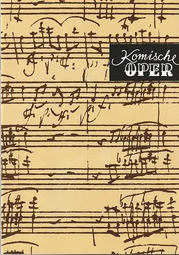 Komische Oper Berlin, Gerhard Müller: Programmheft 1. SINFONIEKONZERT 23. September 1993 Spielzeit 1993 / 94. 