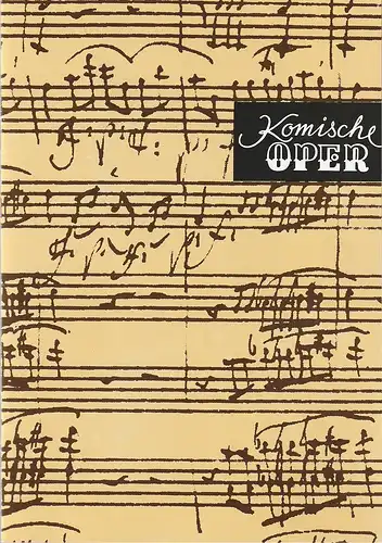 Komische Oper Berlin, Gerhard Müller: Programmheft 7. SINFONIEKONZERT 19. Mai 1993 Spielzeit 1992 / 93. 