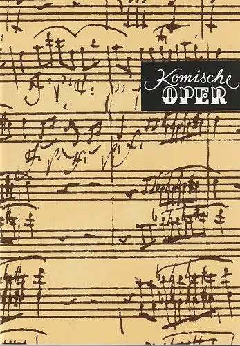 Komische Oper Berlin, Gerhard Müller: Programmheft WEIHNACHTSKONZERT 23. Dezember 1992 Spielzeit 1992 / 93. 