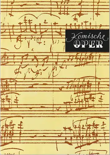 Komische Oper Berlin, Gerhard Müller: Programmheft 2. SINFONIEKONZERT 22. Oktober 1992 Spielzeit 1992 / 93. 