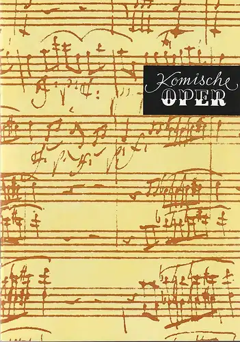 Komische Oper Berlin, Gerhard Müller: Programmheft 7. SINFONIEKONZERT 28. April 1992 Spielzeit 1991 / 92. 