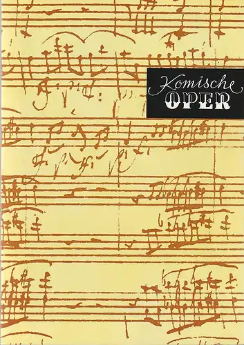 Komische Oper Berlin, Gerhard Müller: Programmheft LIEDERABEND 14. Juni 1992 Spielzeit 1991 / 92. 