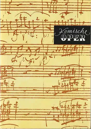 Komische Oper Berlin, Gerhard Müller: Programmheft 8. SINFONIEKONZERT 18. Juni 1992 Spielzeit 1991 / 92. 