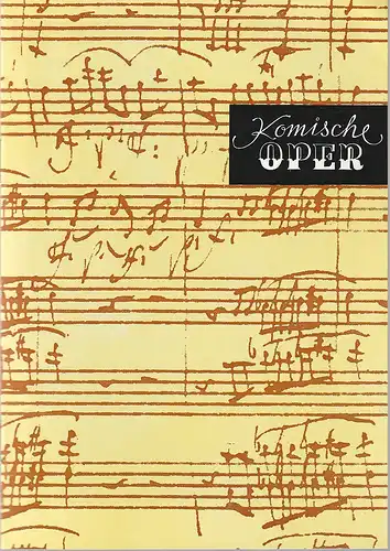 Komische Oper Berlin, Gerhard Müller: Programmheft 5. SINFONIEKONZERT 7. Februar 1992 Spielzeit 1991 / 92. 