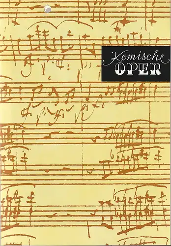 Komische Oper Berlin, Gerhard Müller, Frank Schneider: Programmheft 4. SINFONIEKONZERT 23. Januar 1992 Spielzeit 1991 / 92. 