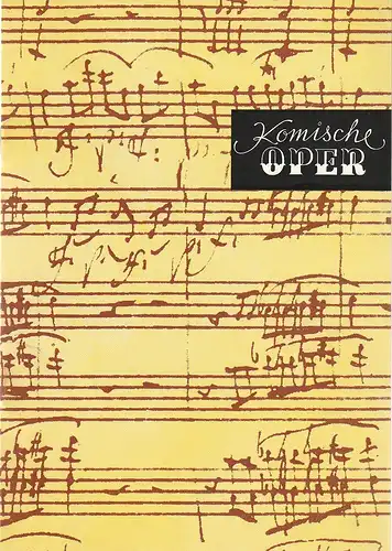 Komische Oper Berlin, 1982: Programmheft 4. SINFONIEKONZERT des Orchesters der Komischen Oper 28. Januar 1982. 