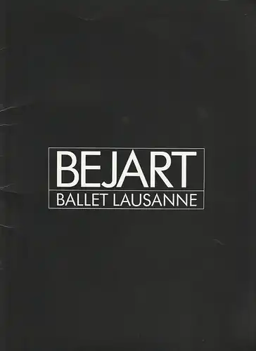 Entrees Spectacles Productions Paris: Programmheft BEJART BALLET LAUSANNE AUTOMNE 1991. 