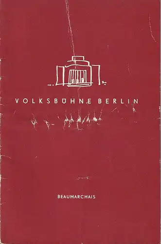 Volksbühne Berlin, Heinrich Goertz, Hans Jürgen Bloch, Volksbühne am Luxemburgplatz: Programmheft Friedrich Wolf BEAUMARCHAIS oder DIE GEBURT DES FIGARO Spielzeit 1960 / 61 Heft 41. 