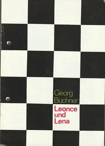 Theater Rudolstadt, Ekkehard Prophet, Bettina Olbrich: Programmheft Georg Büchner LEONCE UND LENA Premiere 14. März 1986 Spielzeit 1985 / 86 Nr. 9. 