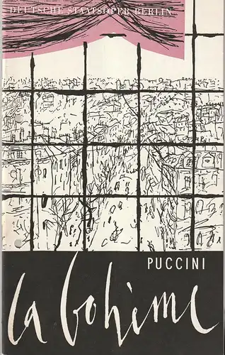 Deutsche Staatsoper Berlin Deutsche Demokratische Republik, Werner Otto, Achim Freyer: Programmheft Giacomo Puccini LA BOHEME 13. Januar 1968. 