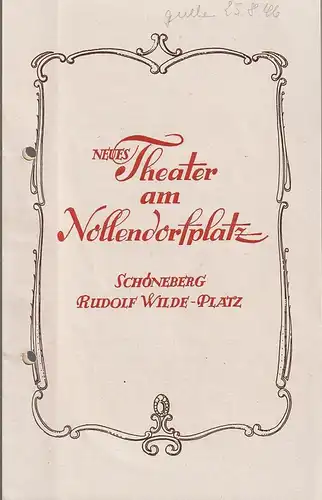 Neues Theater am Nollendorfplatz: Programmheft Jean Gilbert KATJA, DIE TÄNZERIN. 