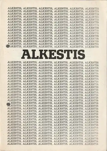 Theater der Altmark, Ulrich Hammer: Programmheft  Euripedes ALKESTIS  Spielzeit 1984 / 85 Heft 23. 