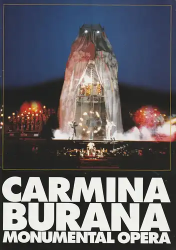 Art Concerts, Semmel concerts: Programmheft CARMINA BURANA MONUMENTAL OPERA Winter 2002 / 2003. 