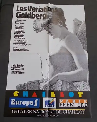 Theatre National de Chaillot, Jerome Savary: Programmheft Theaterplakat George Tabori LES VARIATIONS GOLDBERG Premiere 7 novembre 1998. 