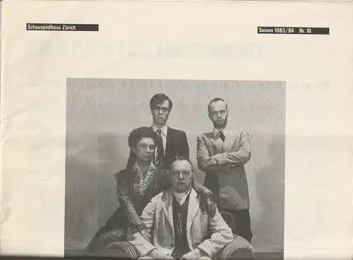 Schauspielhaus Zürich, Neue Schauspiel AG, Gerd Heinz, Lukas Rüsch, Marco Läuchli: Programmheft Eugene O'Neill EINES LANGEN TAGES REISE IN DIE NACHT Premiere 1. März 1984 Saison 1983 / 84 Nr. 10. 