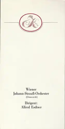 Beliner Festtage, Elke Friedmann, Karl-Heinz Beck: Programmheft WIENER JOHANN -STRAUSS (Strauß ) - ORCHESTER  29. September 1985  anläßlich der XXIX. Berliner Festtage des Theaters und der Musik. 