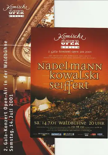 Komische Oper Berlin: Programmheft 2. GALA -KONZERT OPEN -AIR IN DER WALDBÜHNE ORCHESTER  DER KOMISCHEN OPER 14. Juli 2001. 