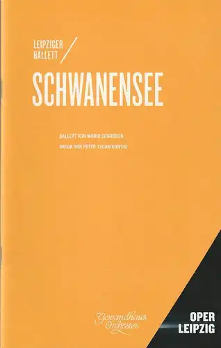 Oper Leipzig, Leipziger Ballett, Ulf Schirmer, Mario Schröder, Thilo Reinhardt, Christian Geltinger: Programmheft Mario Schröder SCHWANENSEE Ballett Premiere 6. Mai 2018 Spielzeit 2017 / 18 Hft 11. 