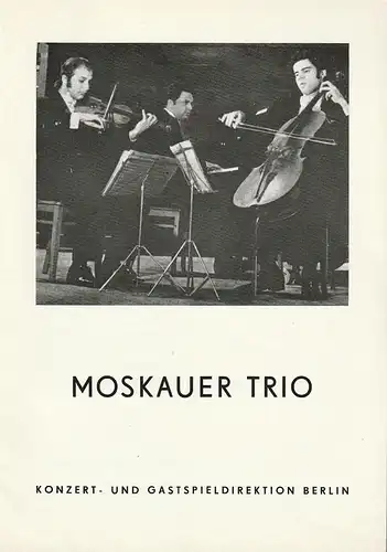 Komische Oper Berlin, Konzert- und Gastspieldirektion Berlin: Programmheft MOSKAUER TRIO 8. Oktober 1980. 