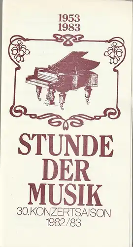 Konzert- und Gastspieldirektion Berlin: Programmheft STUNDE DER MUSIK  30. Konzertsaison A ZYKLUS MEISTERPIANISTEN 9. Konzert KLAVIERABEND LASAR BERMAN 24. Mai 1983 Komische Oper Berlin Spielzeit 1982 / 83. 