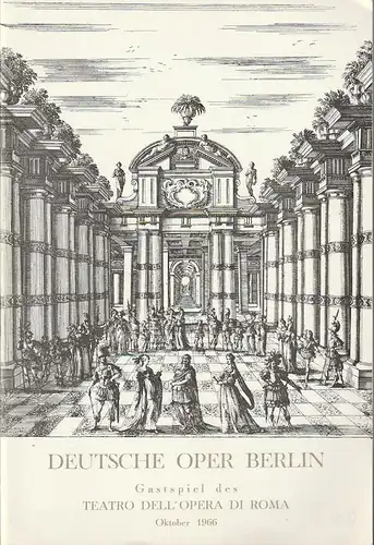 Teatro Dell Opera di Roma: Programmheft Gioacchino Rossini DER BARBIER VON SEVILLA Oktober 1966 Deutsche Oper Berlin. 