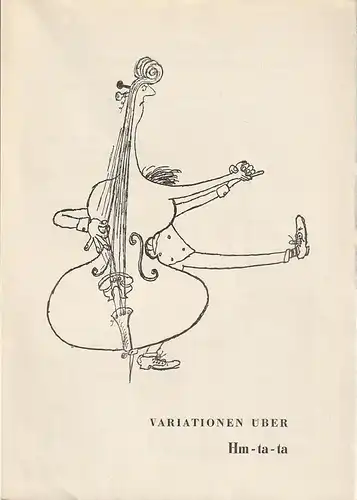 Komische Oper: Programmheft KONZERTE ZUM JAHRESWECHSEL 1963 / 64 VARIATIONEN ÜBER HM - TA - Ta  31. Dezember 1963 + 1. Januar 1964. 