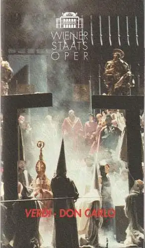 Wiener Staatsoper, Helmut Drese, Claudio Abbado, Richard Bletschacher: Programmheft Giuseppe Verdi DON CARLO Premiere 7. Oktober 1989 Saison 1989 / 90. 