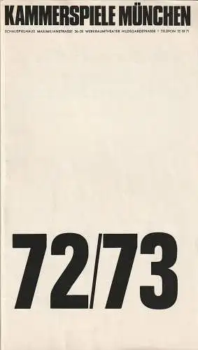 Münchner Kammerspiele, August Everding, Wolfgang Zimmermann, Yvonne Sturzenegger: Programmheft Eugene Ionesco MACBETT Premiere 24. März 1973 Spielzeit 1972 / 73 Heft 6. 