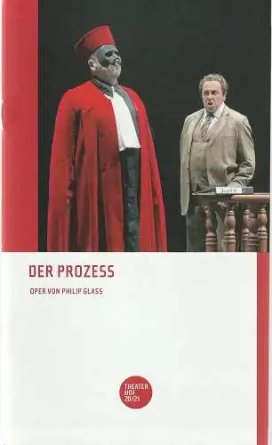 Theater Hof, Reinhard Friese, Florian Lühnsdorf, Thomas Schindler, Thomas Schindler: Programmheft Philip Glass DER PROZESS Premiere 19. Juni 2021 Spielzeit 2020 / 21. 