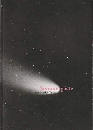 Deutsches Schauspielhaus Hamburg, Lars-Ole Walburg: Programmheft Maxim Gorki SOMMERGÄSTE Premiere 10. Mai 1997. 