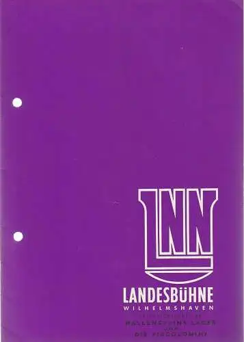 Landesbühne Wilhelmshaven, Rudolf Stromberg: Programmheft Friedrich Schiller Wallensteins Lager / Die Piccolomini Spielzeit 1963 / 64 Heft 1. 