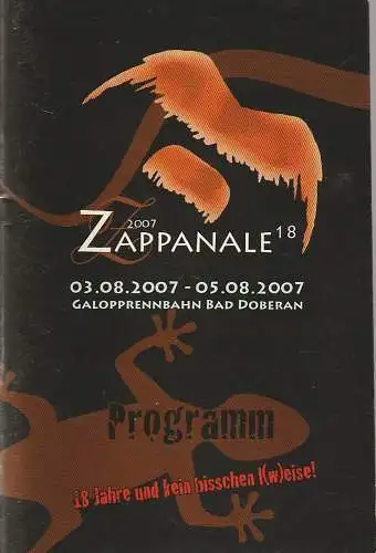 Arf-Society, Thomas Dippel: Programmheft ZAPPANALE 18 03.08. - 05.08. 2007. 