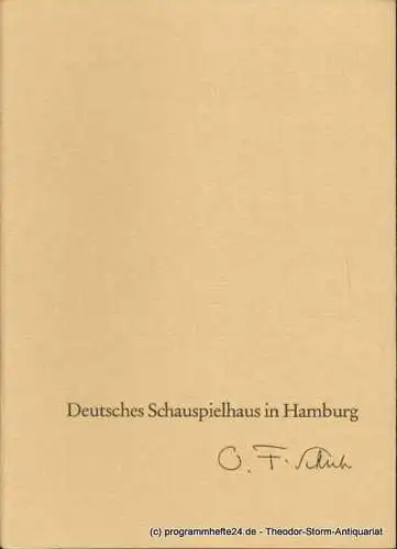 Schuh Oscar Fritz ( Intendant ), Penzoldt Günther, Wilken Rolf, Hofmannsthal Hugo von: Zum ersten Male Mittwoch, den 4 März 1964. Der Schwierige. Lustspiel in 3 Akten. Deutsches Schauspielhaus in Hamburg. Programmheft Spielzeit 1963/64 Heft 10. 