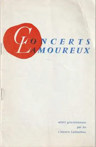 Salle Pleyel, Andre Sarloy, Association des Concerts Lamoureux: Programmheft Concert 22 Janvier 1961 Programme. 