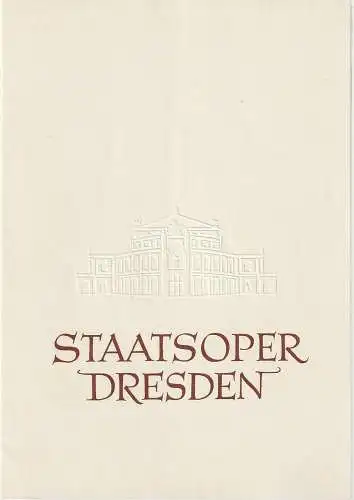 Staatsoper Dresden, Heinrich Allmeroth, Eberhard Sprink, Gudrun Rammler: Programmheft Serge Prokofjew ROMEO UND JULIA Spielzeit 1954 / 55. 